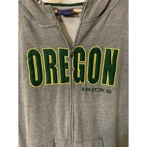 OREGON DUCKS Full Zip Campus Heritage Heavy Hoodie Men’s Sz‎ L Gray Green Yellow